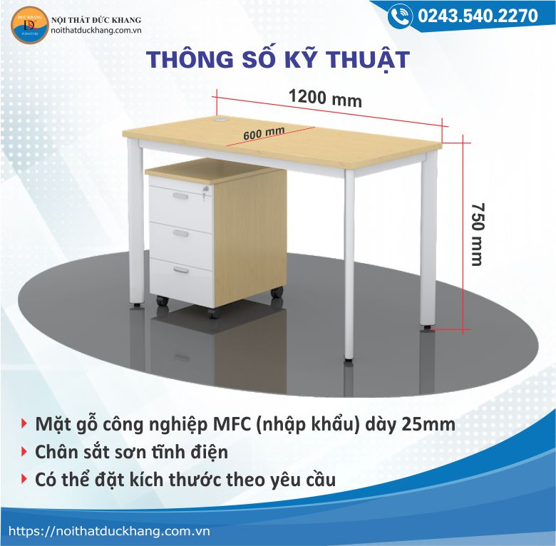 Thông số kỹ thuật bàn chân sắt IRO Đức Khang