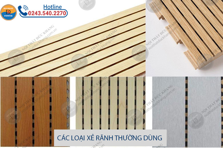 Các loại ốp gỗ tiêu âm xẻ rãnh