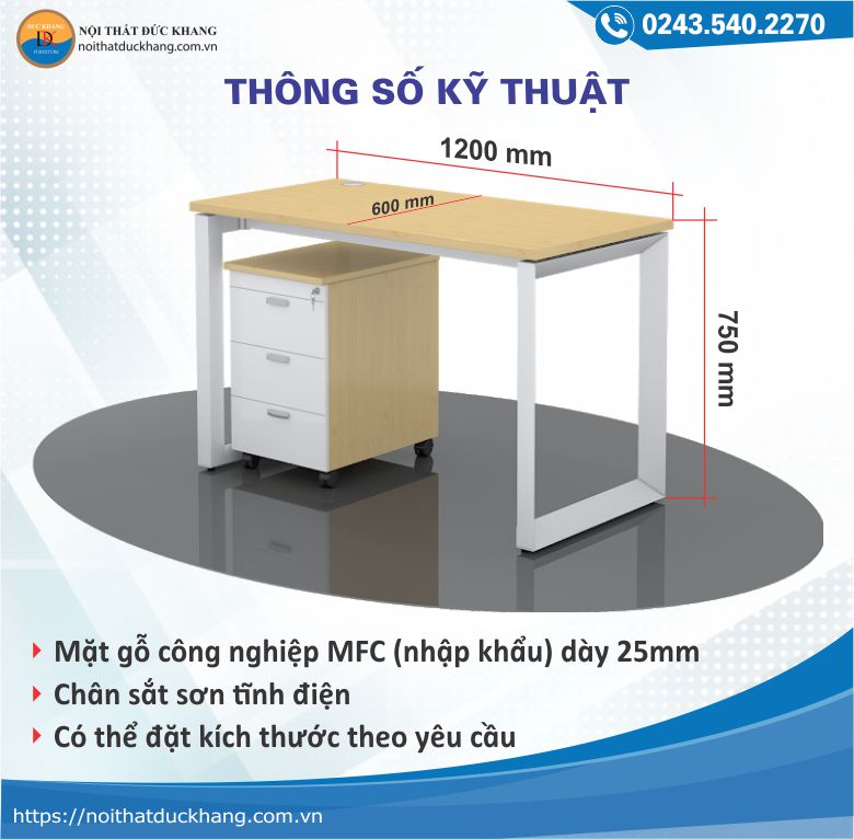 Thông số kỹ thuật bàn chân sắt IRT Đức Khang