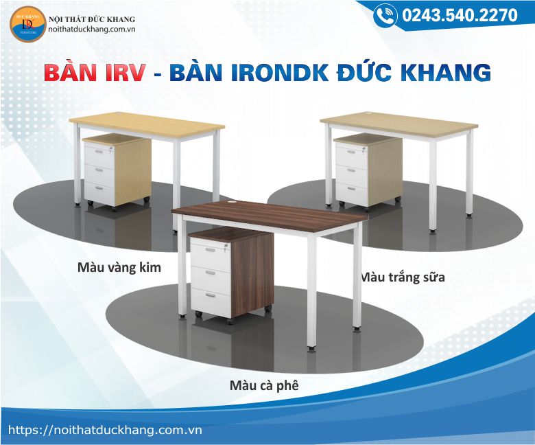 Bàn chân sắt IRV Đức Khang có 3 màu: vàng kim, trắng sữa, cà phê