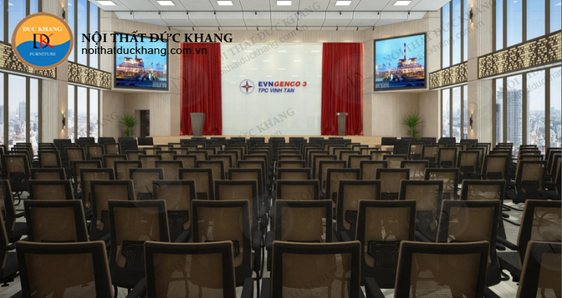 Thi công nội thất hội trường với phong cách hiện đại tại nhà máy nhiệt điện Vĩnh Tân, thuộc tập đoàn EVN Thi công nội thất hội trường với phong cách hiện đại tại nhà máy nhiệt điện Vĩnh Tân, thuộc tập đoàn EVN