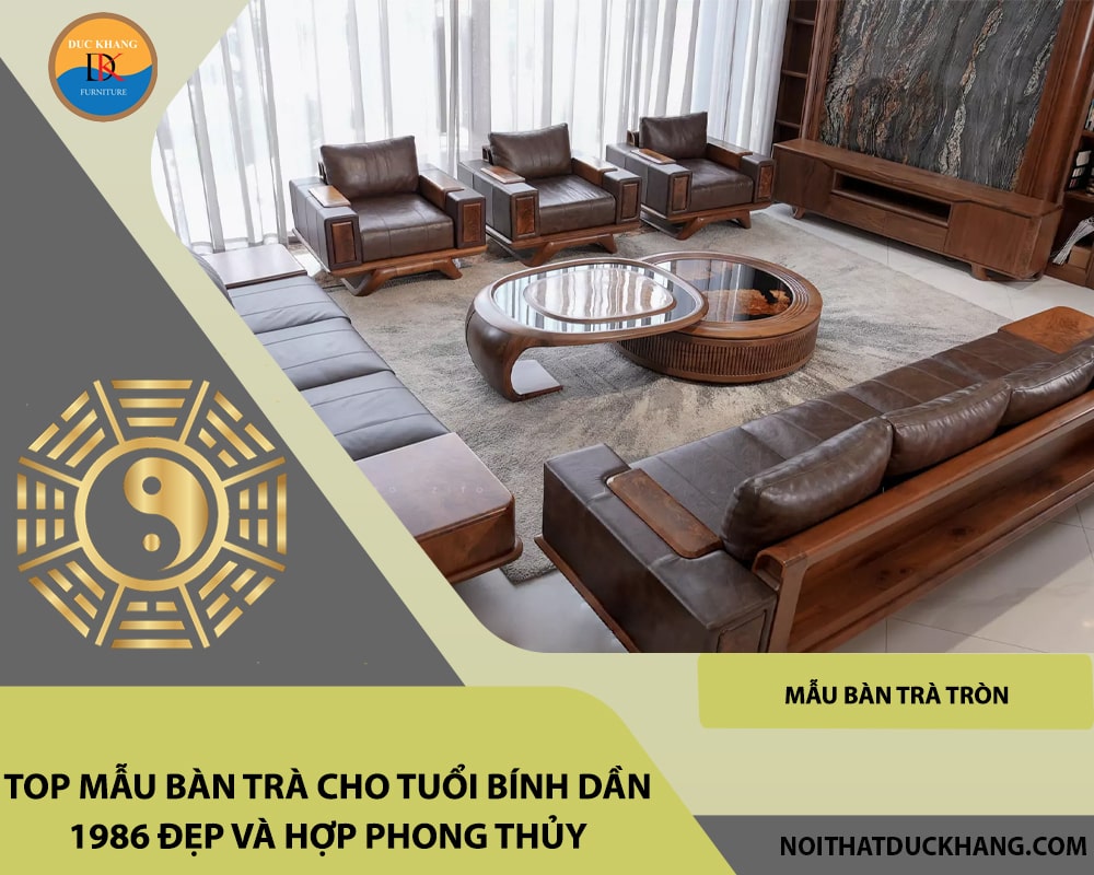 Mẫu bàn trà tròn