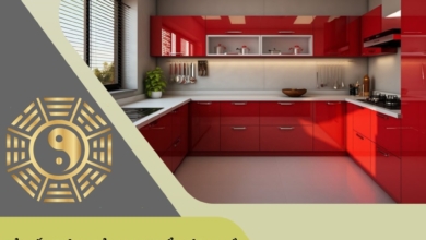 Tủ bếp màu đỏ cho tuổi Bính Dần 1986 hợp phong thủy, giá tốt