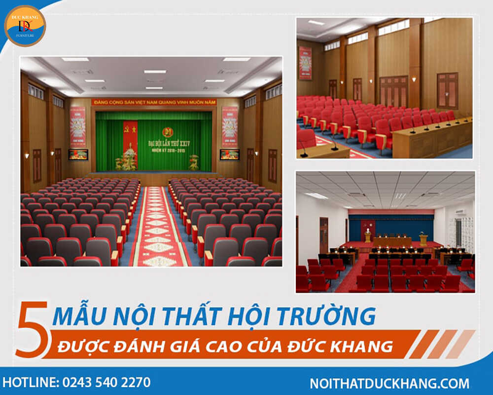 5 mẫu thiết kế hội trường được đánh giá cao của Đức Khang