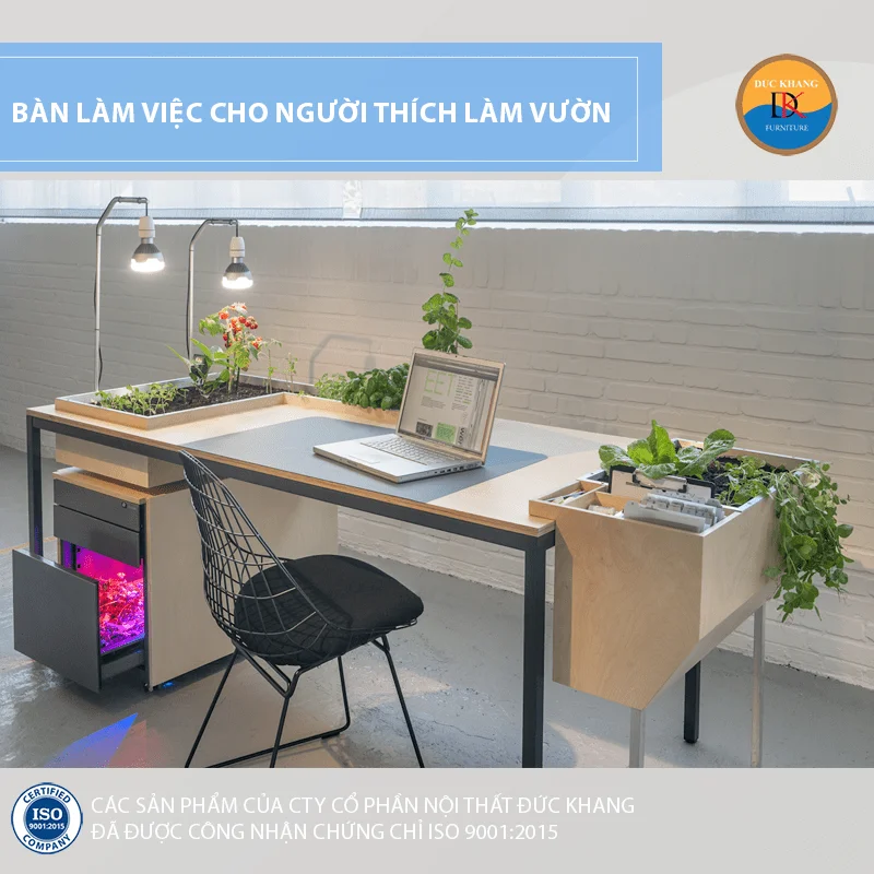 Bàn làm việc dành cho người yêu thích làm vườn Bàn làm việc dành cho người yêu thích làm vườn