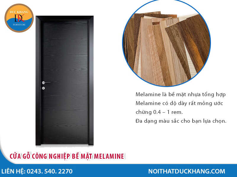 Cửa gỗ công nghiệp bề mặt Melamine