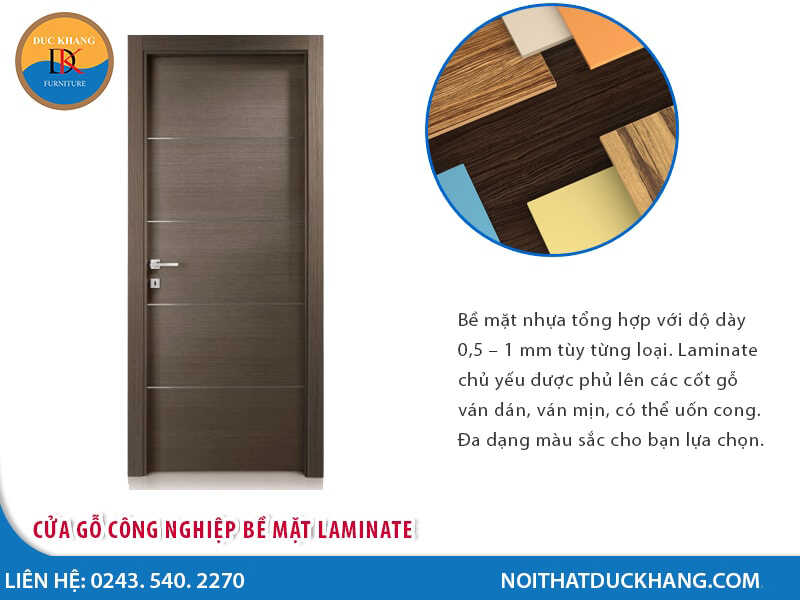 Cửa gỗ công nghiệp bề mặt Laminate