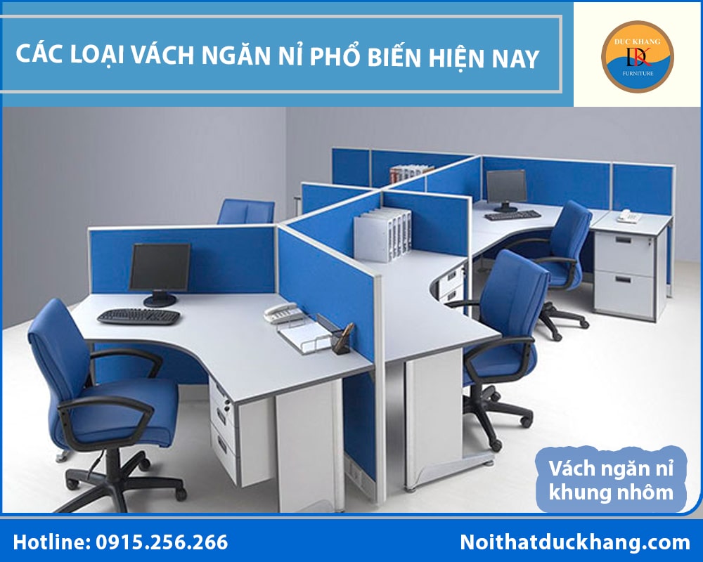 Vách ngăn nỉ khung nhôm - nhẹ, bền, giá hợp lý Vách ngăn nỉ khung nhôm - nhẹ, bền, giá hợp lý
