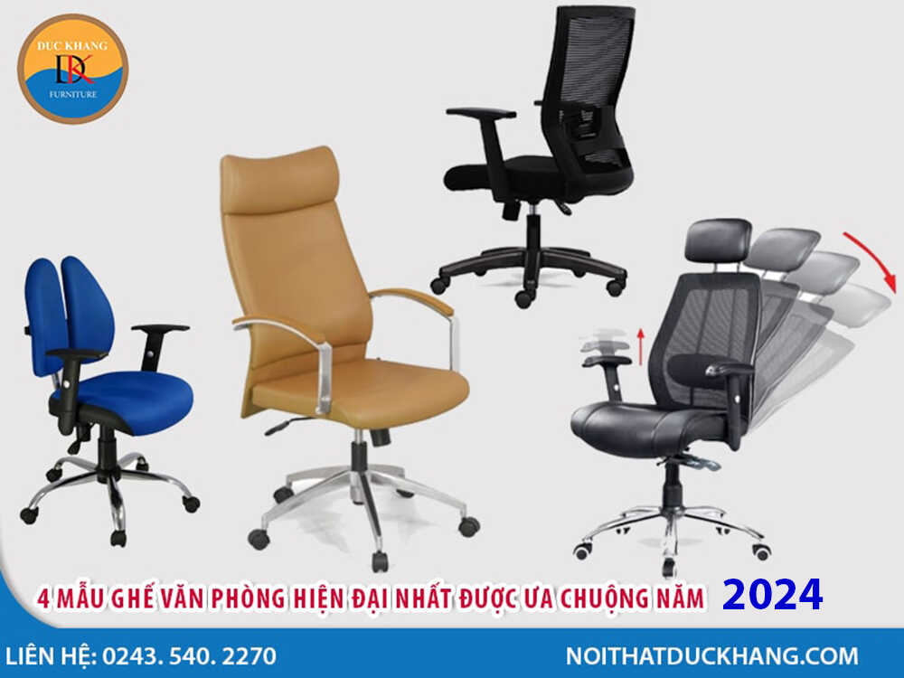 4 mẫu ghế văn phòng hiện đại nhất được ưa chuộng năm 2024