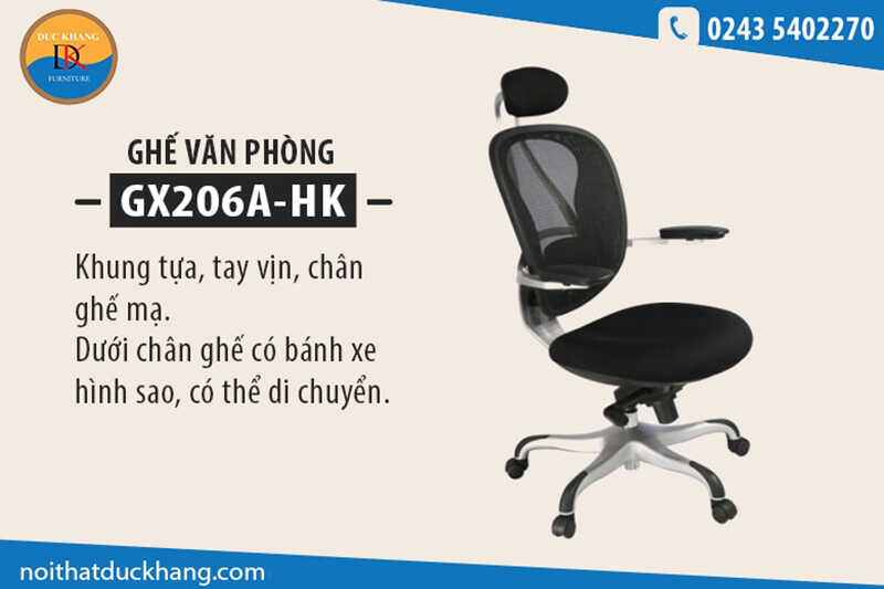 Ghế xoay văn phòng 190 GX206A-HK