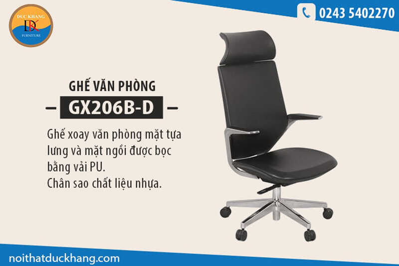 Ghế xoay da GX206B-D