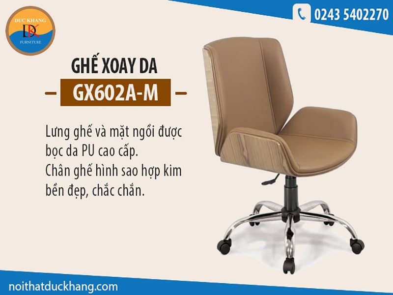 Ghế xoay da cao cấp GX602A-M