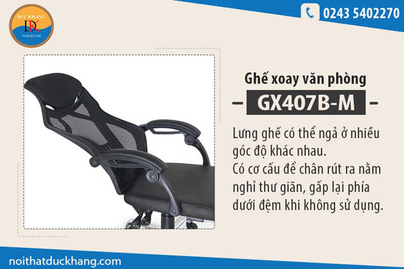 Ghế xoay lưng lưới GX407B-M