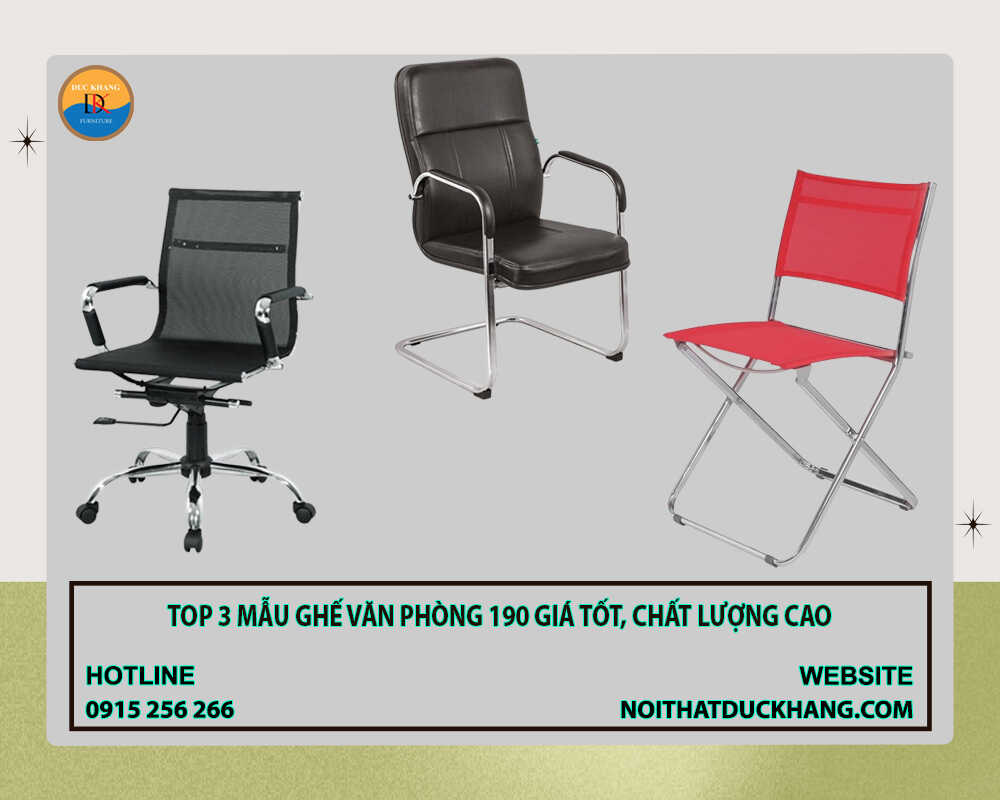 TOP 3 mẫu ghế văn phòng 190 giá tốt, chất lượng cao