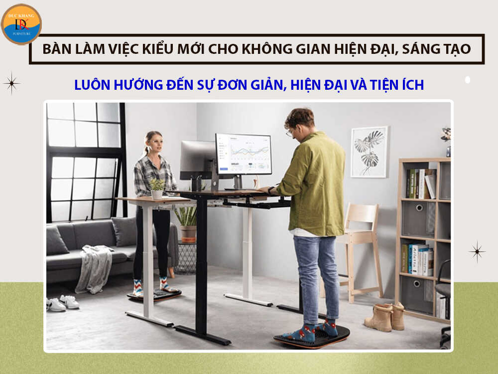 Bàn làm việc kiểu mới cho không gian hiện đại, sáng tạo