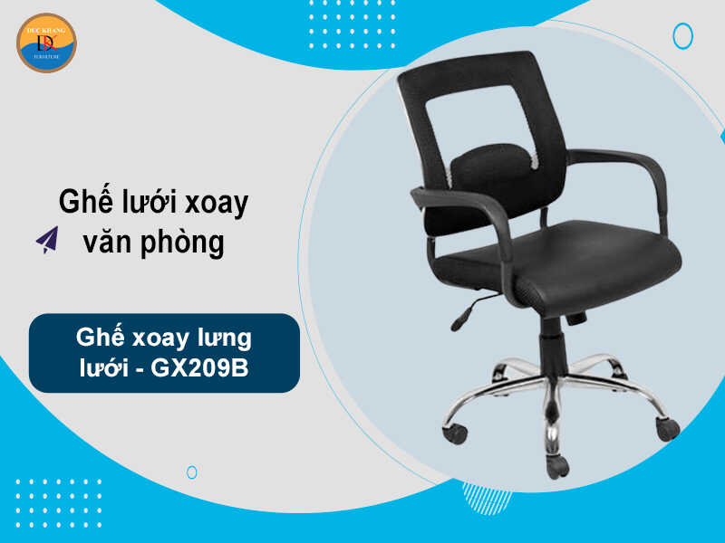 GX209B – Ghế xoay văn phòng lưng lưới 190