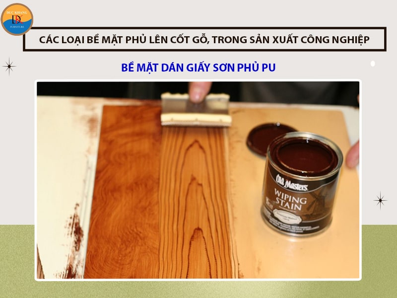 Bề mặt dán giấy sơn phủ PU