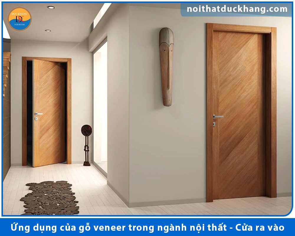 Ứng dụng của gỗ veneer trong ngành nội thất - Cửa ra vào