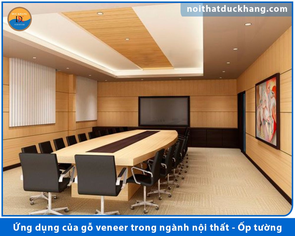 Ứng dụng của gỗ veneer trong ngành nội thất - Ốp tường