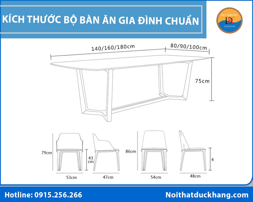 Kích thước bộ bàn ăn gia đình chuẩn và phù hợp mọi không gian Kích thước bộ bàn ăn gia đình chuẩn và phù hợp mọi không gian