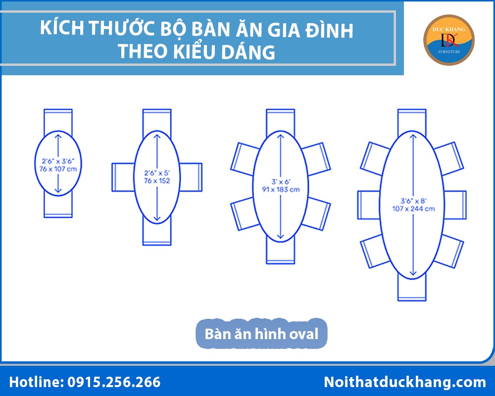 Bàn ăn hình oval Bàn ăn hình oval