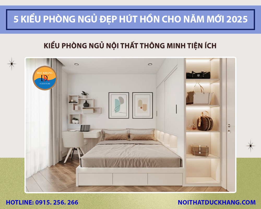 Kiểu phòng ngủ nội thất thông minh tiện ích Kiểu phòng ngủ nội thất thông minh tiện ích