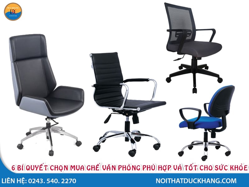 Bí quyết chọn mua ghế văn phòng phù hợp và tốt cho sức khỏe