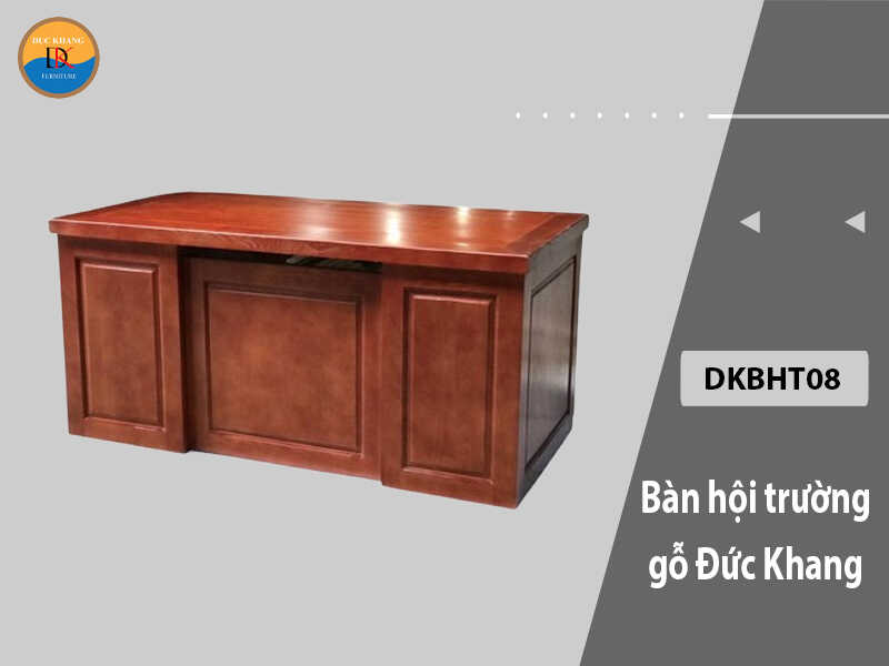 DKBHT08 | Bàn họp hội trường gỗ tự nhiên hiện đại DKBHT08 | Bàn họp hội trường gỗ tự nhiên hiện đại