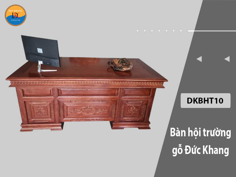 DKBHT10 | Bàn họp hội trường gỗ tự nhiên cao cấp Đức Khang DKBHT10 | Bàn họp hội trường gỗ tự nhiên cao cấp Đức Khang