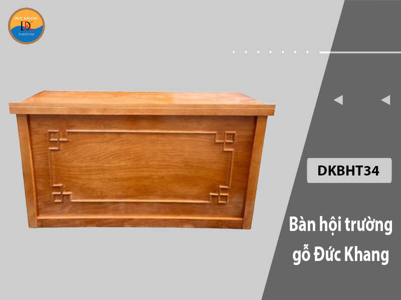 DKBHT34 | Bàn hội trường gỗ phủ Veneer hiện đại DKBHT34 | Bàn hội trường gỗ phủ Veneer hiện đại