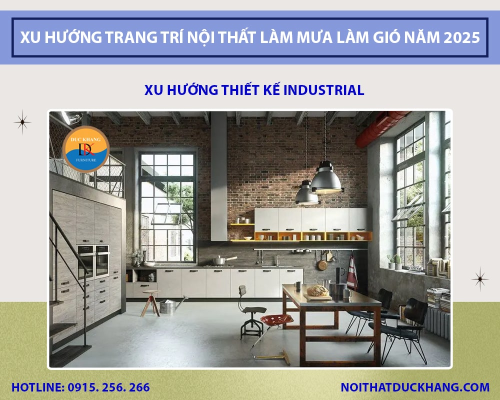 Xu hướng thiết kế Industrial