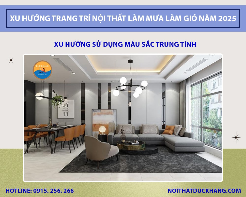 Xu hướng sử dụng màu sắc trung tính