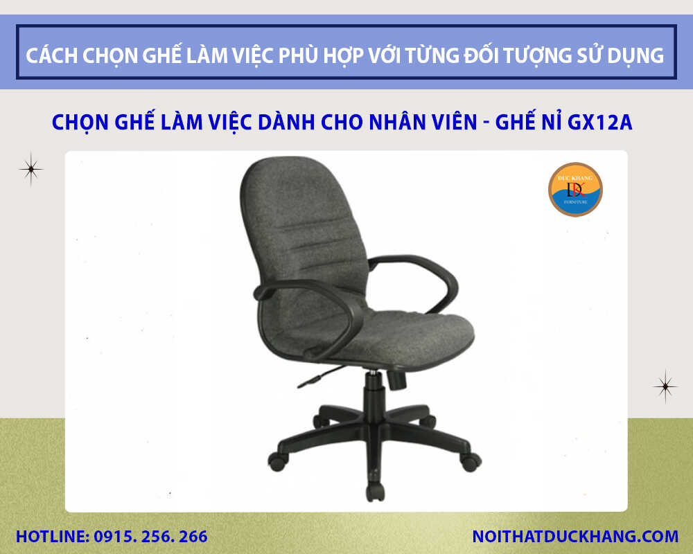 Chọn ghế làm việc dành cho nhân viên - Ghế nỉ văn phòng Chọn ghế làm việc dành cho nhân viên - Ghế nỉ văn phòng