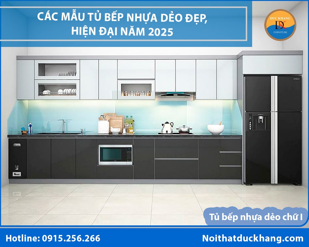 Tủ bếp nhựa dẻo chữ I
