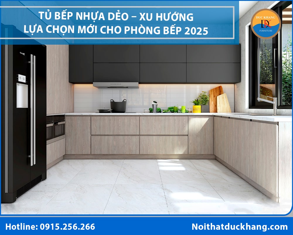 Tủ bếp nhựa dẻo - Xu hướng lựa chọn mới cho phòng bếp 2025