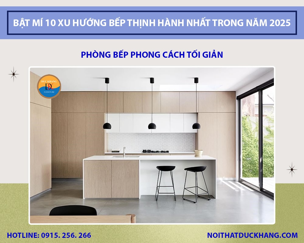 Phòng bếp phong cách tối giản Phòng bếp phong cách tối giản