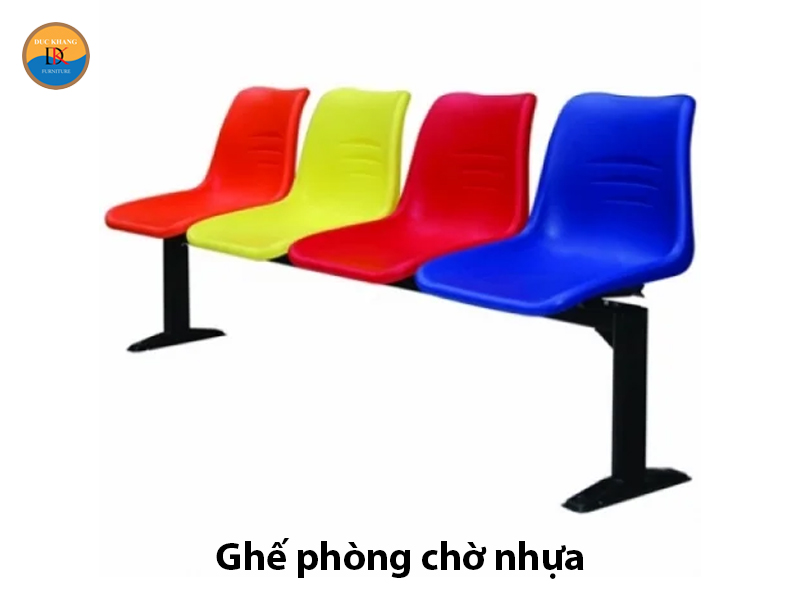 Ghế phòng chờ nhựa, màu sắc bắt mắt, trẻ trung