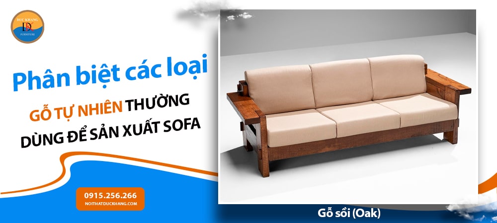 Các loại gỗ tự nhiên thường dùng trong sản xuất sofa - Gỗ sồi (Oak)