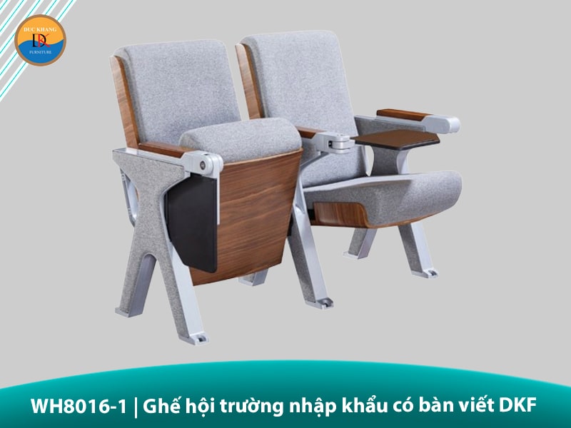 WH8016-1 | Ghế hội trường nhập khẩu có bàn viết DKF