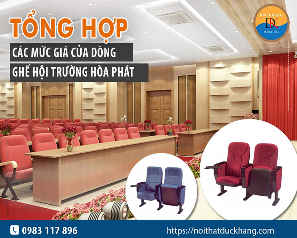 Tổng hợp các mức giá của dòng ghế hội trường Hòa Phát