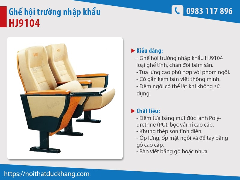 Ghế hội trường nhập khẩu HJ9104