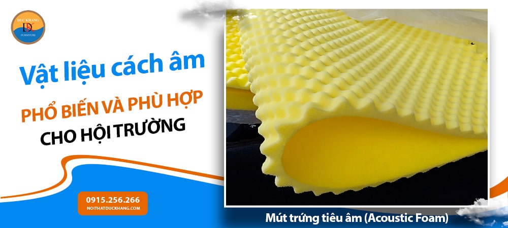 Các loại vật liệu cách âm phổ biến và phù hợp - Mút trứng tiêu âm (Acoustic Foam)