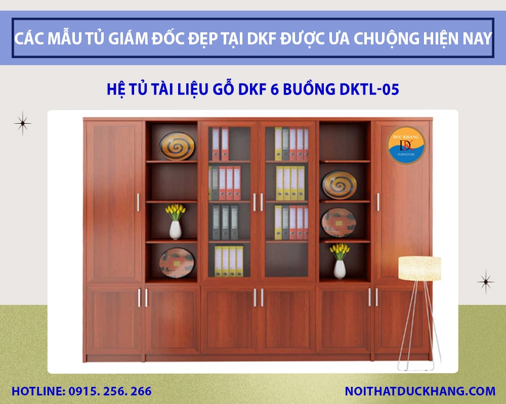 Hệ tủ tài liệu gỗ DKF 6 buồng DKTL-05 Hệ tủ tài liệu gỗ DKF 6 buồng DKTL-05
