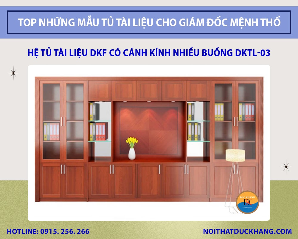Hệ tủ tài liệu DKF có cánh kính nhiều buồng DKTL-03 Hệ tủ tài liệu DKF có cánh kính nhiều buồng DKTL-03