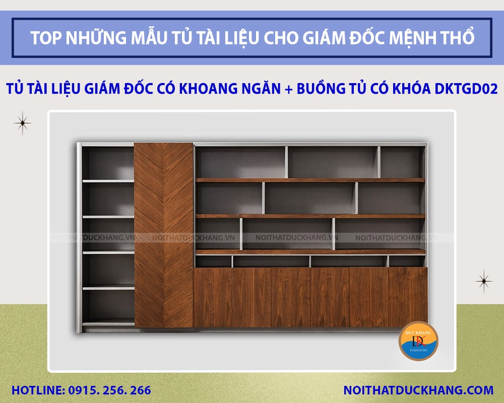 Top 5 tủ tài liệu cho giám đốc mệnh Thổ hút tài vượng khí
