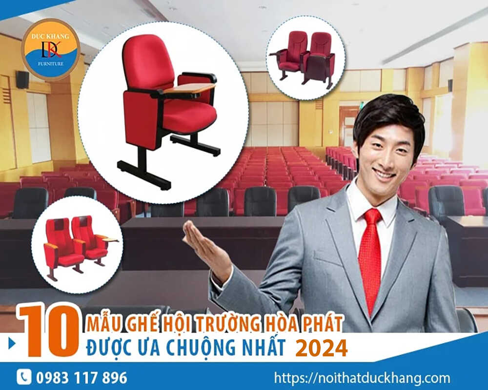 10 mẫu ghế hội trường Hòa Phát được ưa chuộng hiện nay