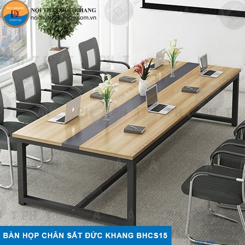 DKBHCS15 | Bàn họp chân sắt DKF 6-8 chỗ ngồi, 2m4x1m2