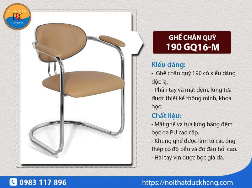 Ghế chân quỳ có tay vịn 190 GQ16-M