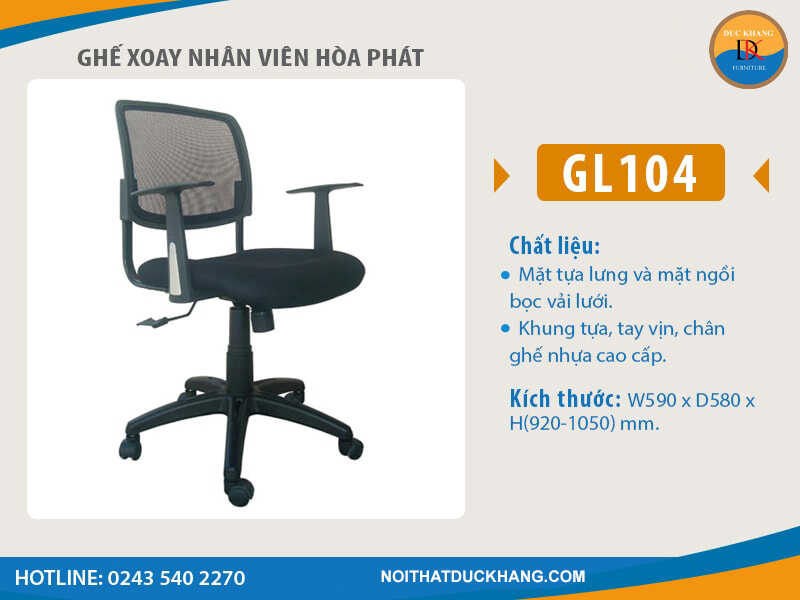 7 mẫu ghế xoay lưới Hòa Phát dành cho nhân viên giá rẻ