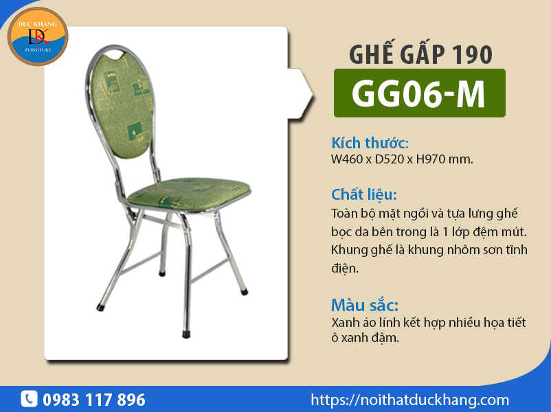 Review 7 mẫu ghế gấp 190 bán chạy nhất năm 2024